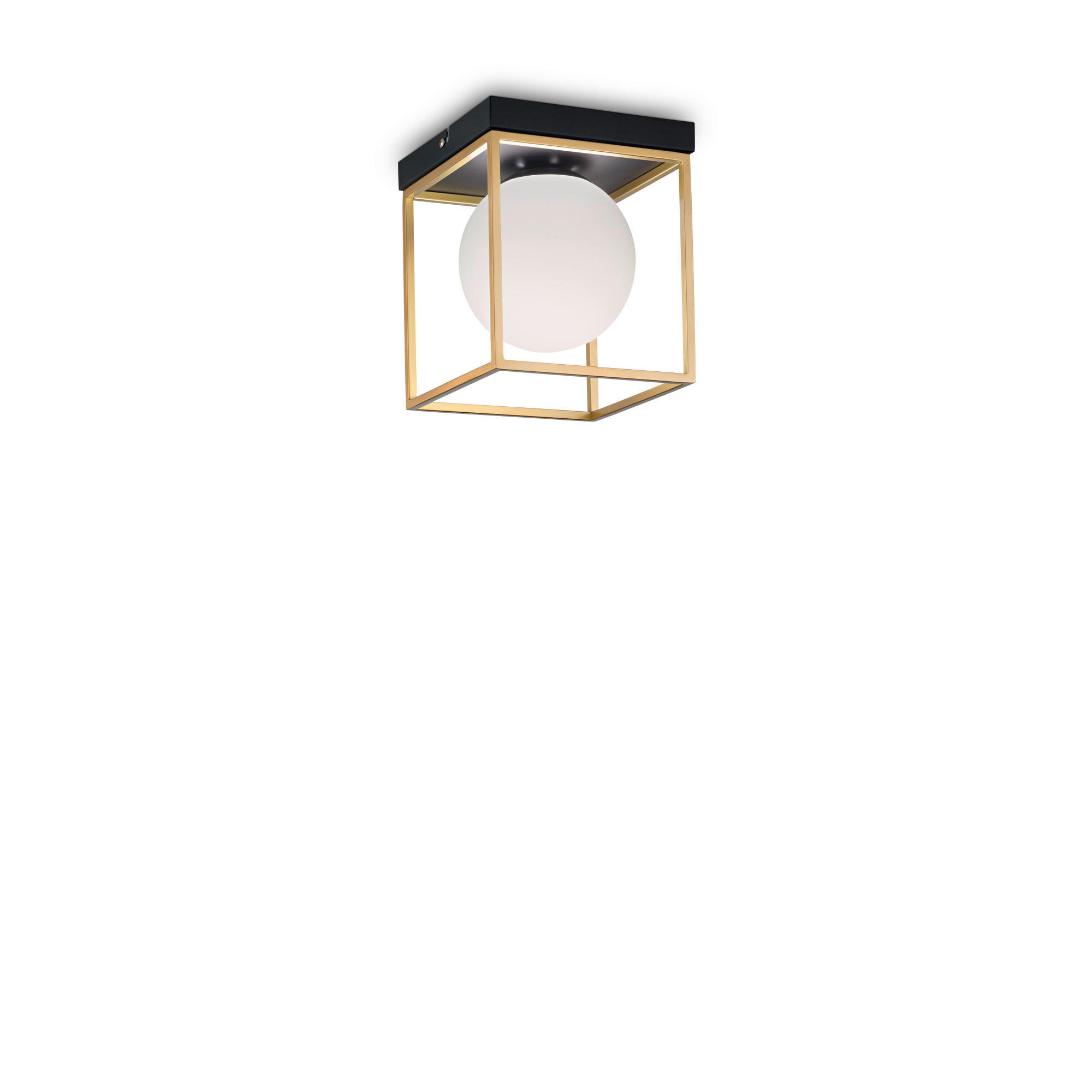 DECKENLEUCHTE Lingotto   - Messingfarben, Design, Glas/Metall (18,5/21,5/18,5cm)