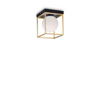 DECKENLEUCHTE Lingotto   - Messingfarben, Design, Glas/Metall (18,5/21,5/18,5cm)