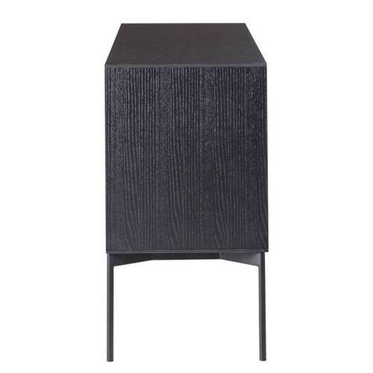 KOMODA, antracit, črna  - črna/antracit, Design, kovina/leseni material (160/82/45cm) - home24