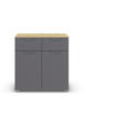 KOMMODE  in 80/81/42 cm  - Dunkelgrau/Eiche Artisan, Design, Holzwerkstoff/Metall (80/81/42cm) - Carryhome