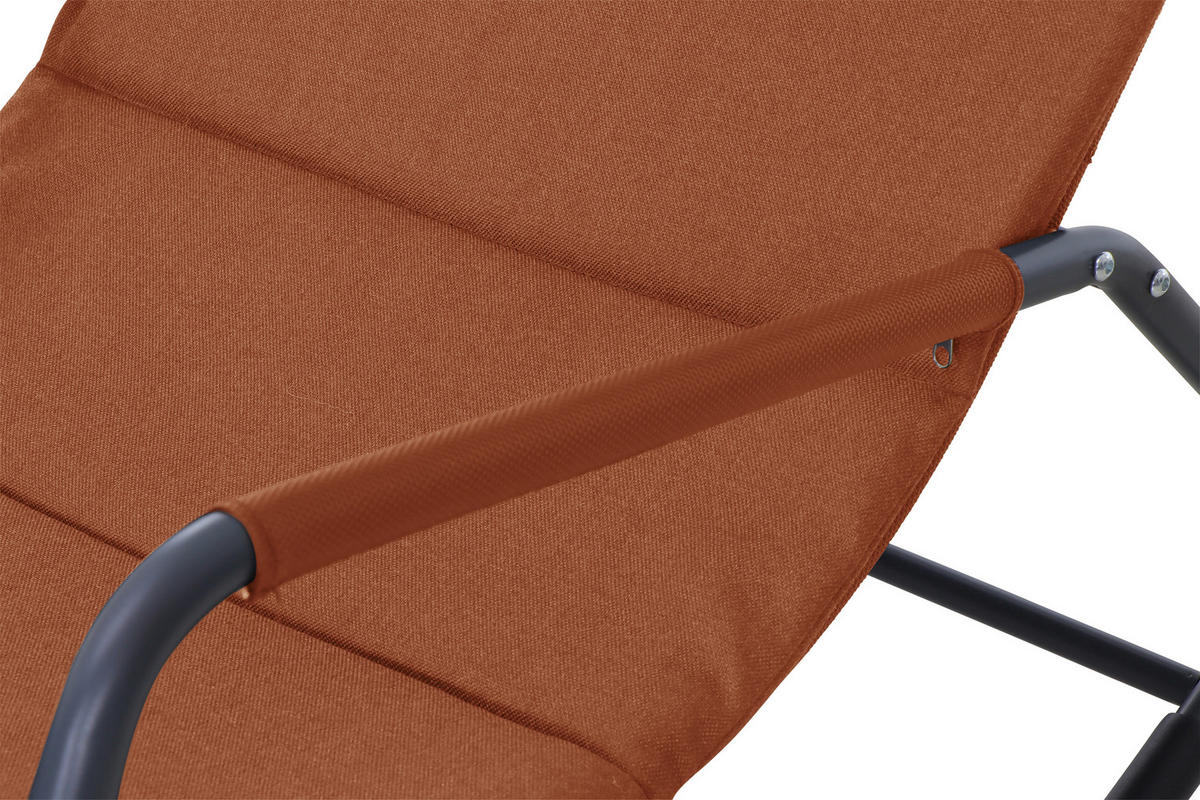 GARTEN-RELAXLIEGE 57/81/143 cm  - Orange, KONVENTIONELL, Textil/Metall (57/81/143cm) - Siena Garden
