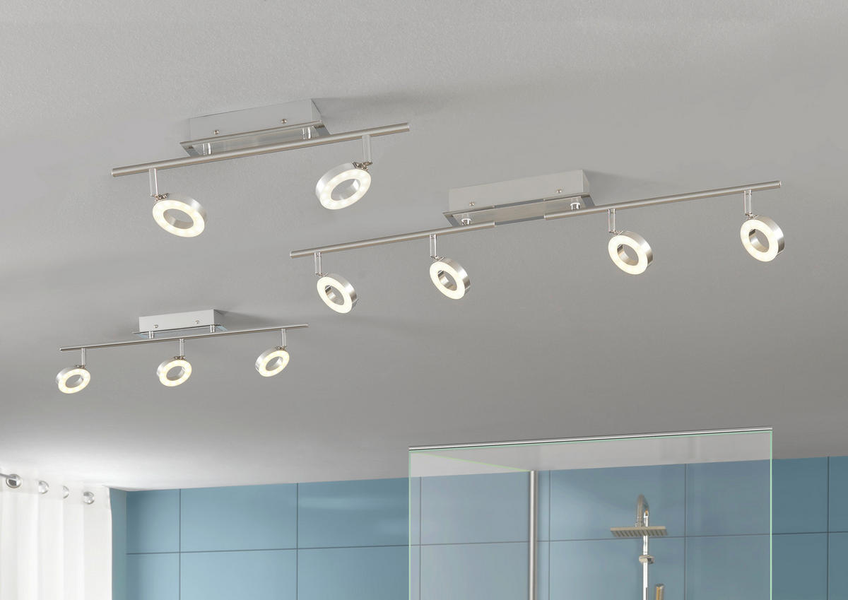 LED-DECKENLEUCHTE 94/21/19 cm   - Alufarben, Design, Glas/Metall (94/21/19cm) - Paul Neuhaus
