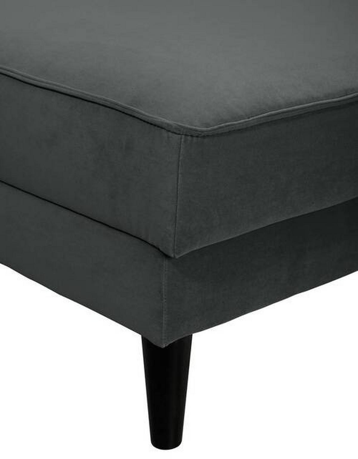 ECKSOFA in Velours Anthrazit  - Wengefarben/Anthrazit, Modern, Holz/Textil (277/167cm) - Trendmanufaktur
