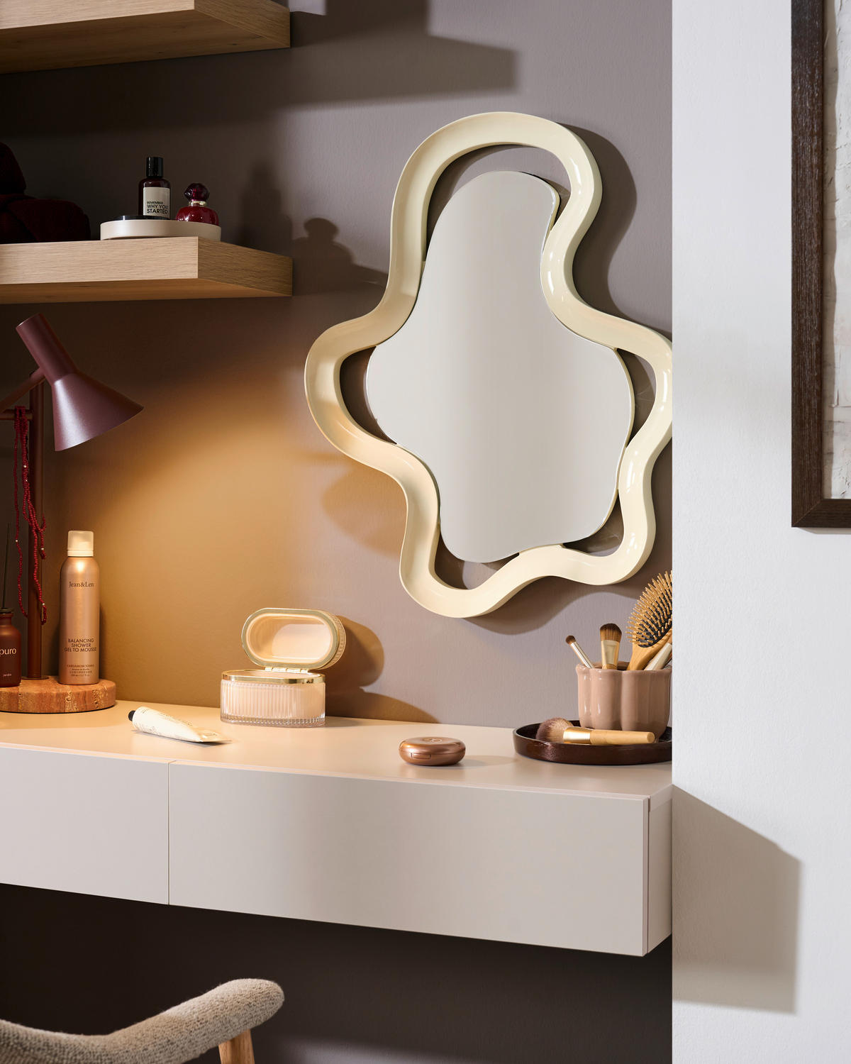 KONZOLASZTAL faalapú anyag 110/40/16 cm    - kasmírszínű, Design, faalapú anyag (110/40/16cm) - Hom`in