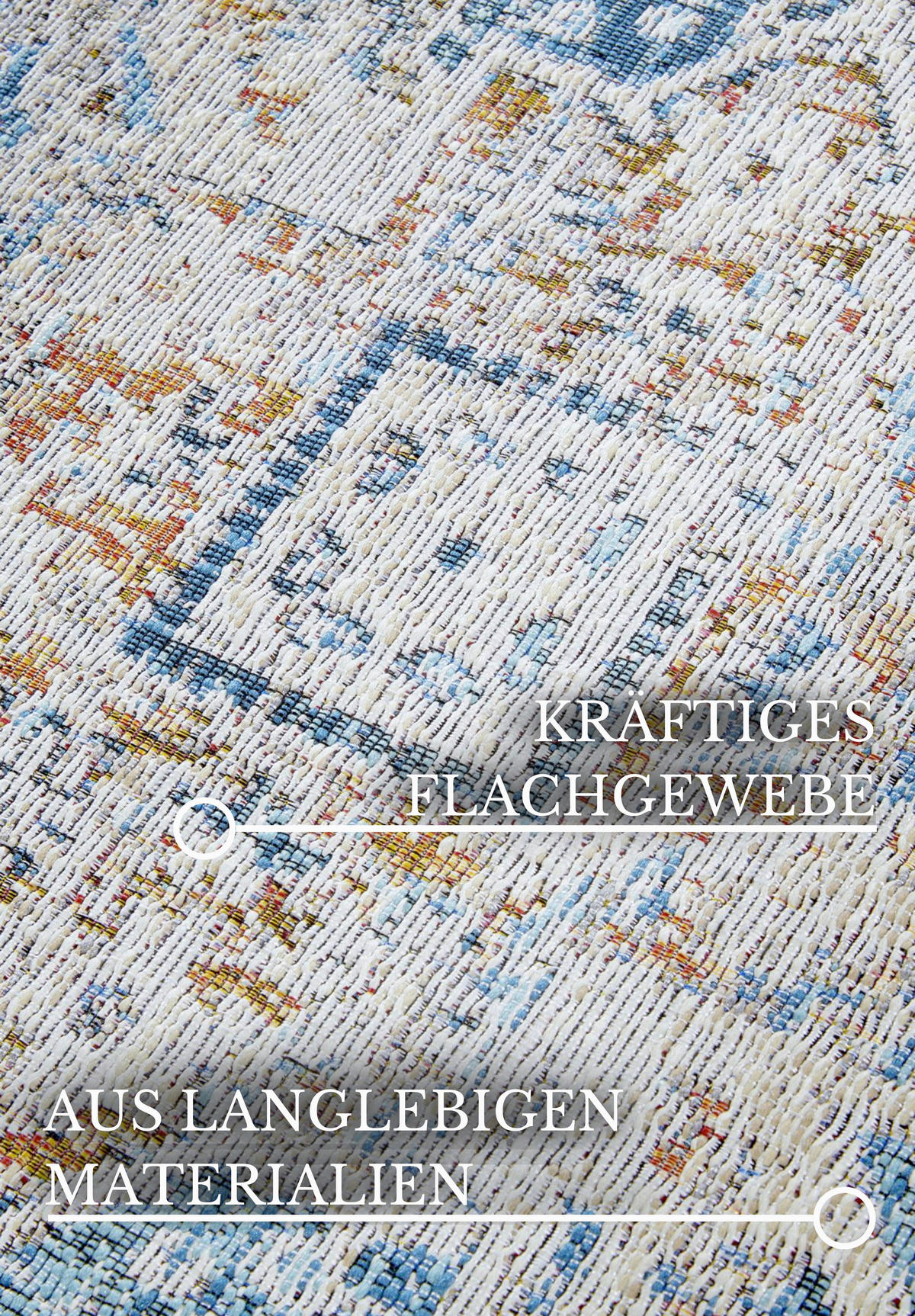 OUTDOORTEPPICH  für Terrasse und Balkon 200/285 cm Kollektion 1767 Blau, Creme  - Blau/Creme, Design, Kunststoff (200/285cm) - Villeroy & Boch