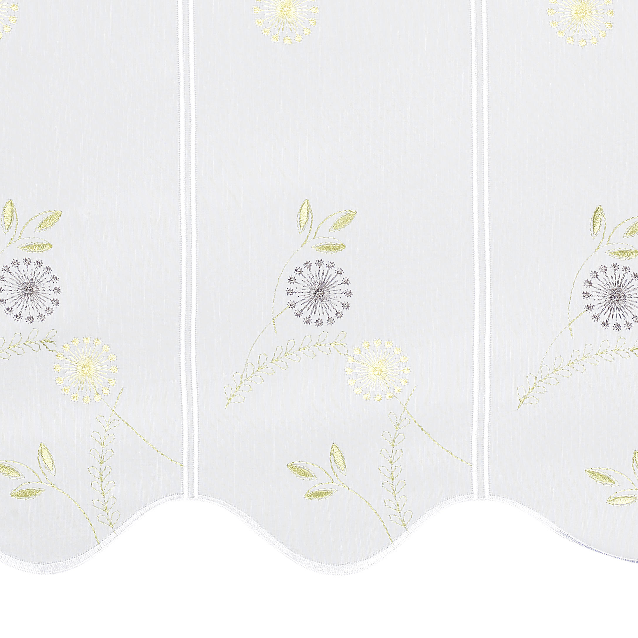 PERDEA SCURTĂ 70 cm  - galben/alb, Konventionell, textil (70cm) - Esposa