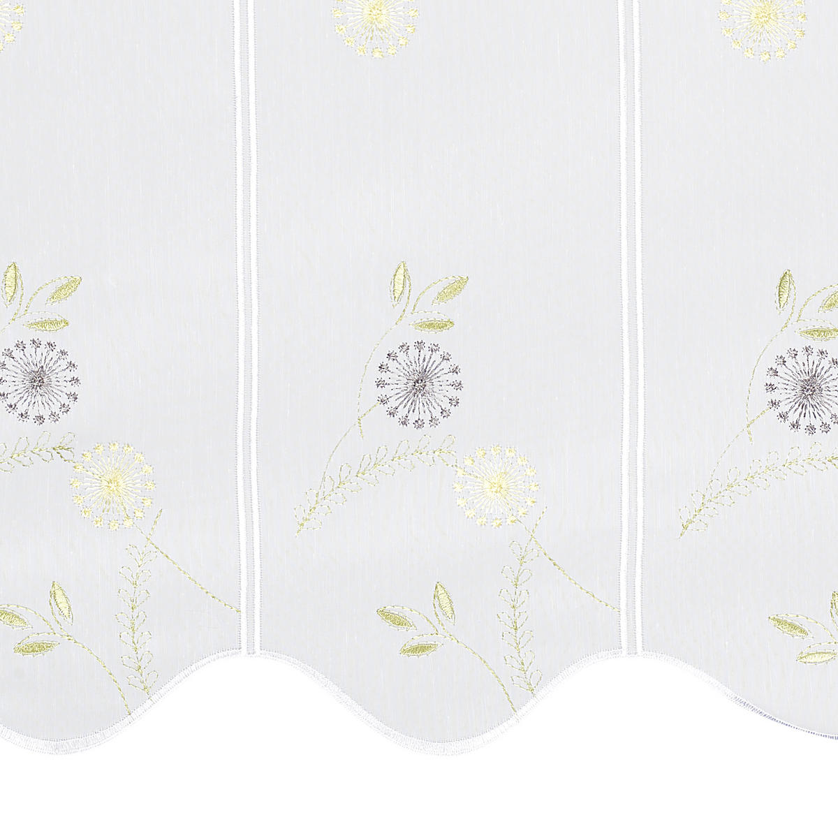 PERDEA SCURTĂ 70 cm  - galben/alb, Konventionell, textil (70cm) - Esposa