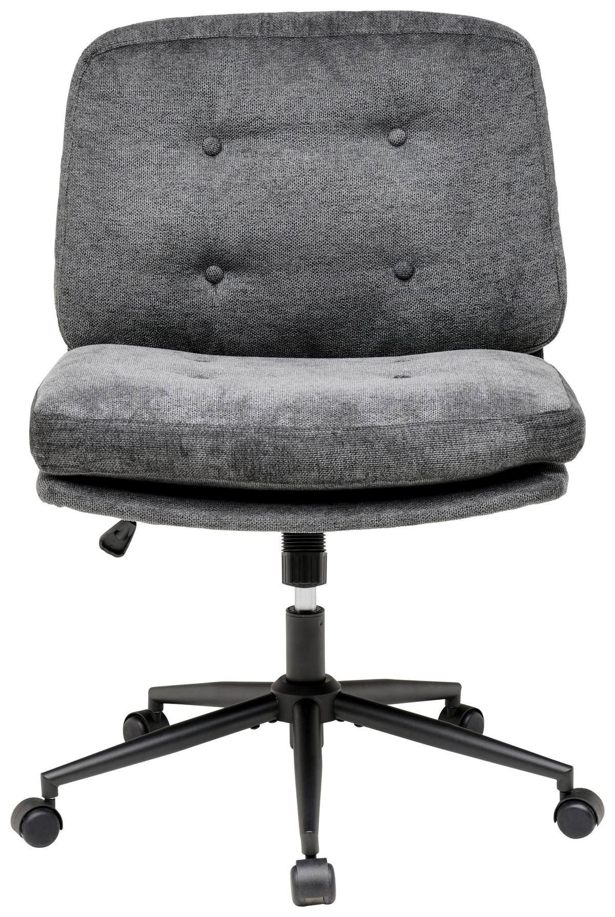 Scaun Rotativ, microfibră, gri - negru/gri, Modern, plastic/lemn (66/90/98/76cm) - MID.YOU