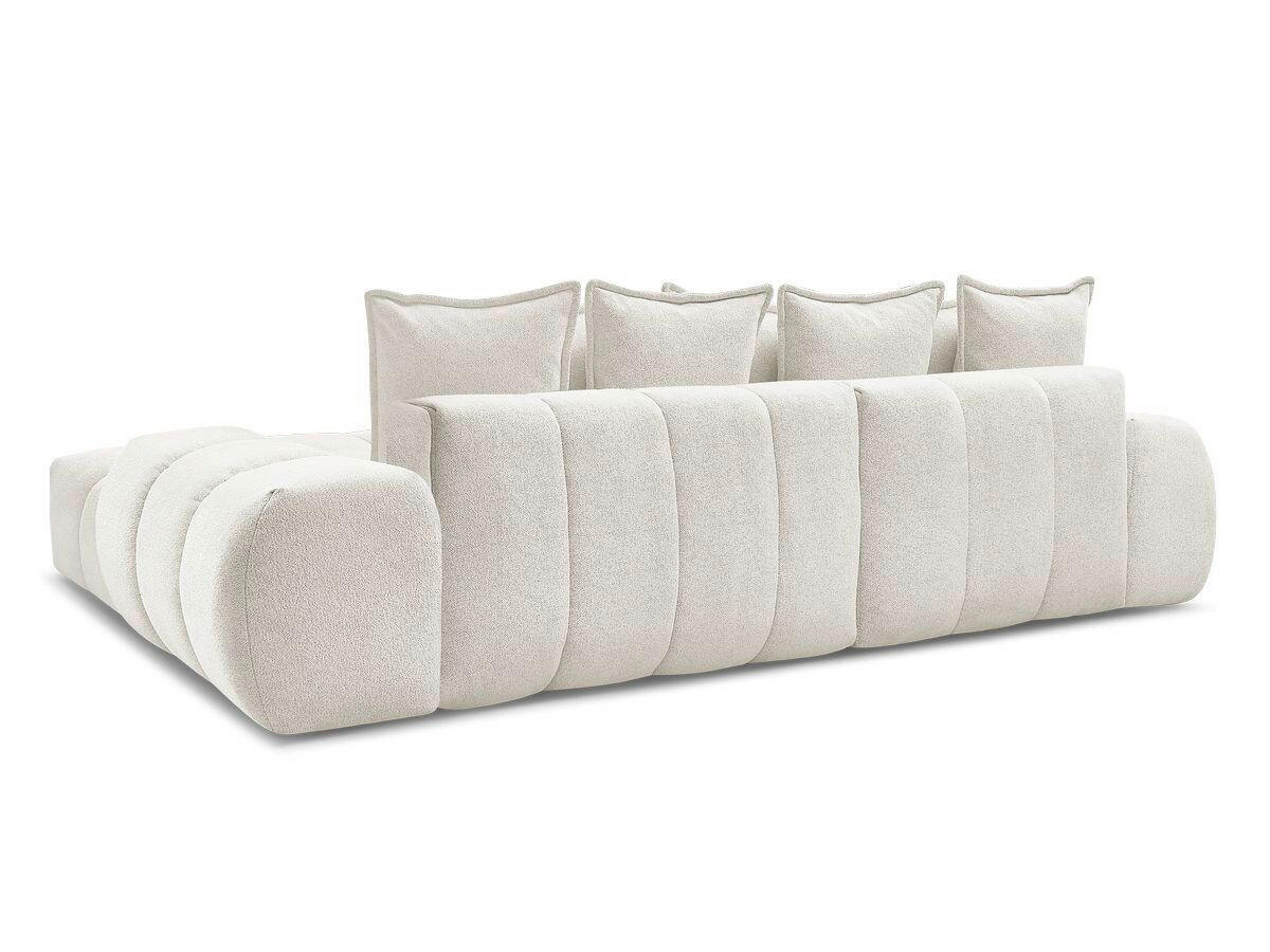 ECKSCHLAFSOFA EVEREST  mit Rücken echt, Armteil links, Armteil rechts Flachgewebe Weiß  - Schwarz/Weiß, MODERN, Kunststoff/Textil (318/180cm) - Livetastic