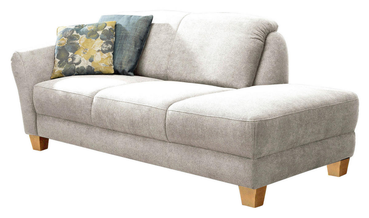 RÉCAMIERE in Flachgewebe Creme  - Creme/Naturfarben, Konventionell, Holz/Textil (194/84/91cm) - Sit & More