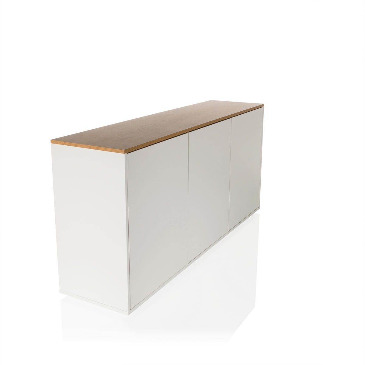 SIDEBOARD  in 160/76/40 cm  - Eichefarben/Weiß, MODERN, Holzwerkstoff (160/76/40cm) - MID.YOU