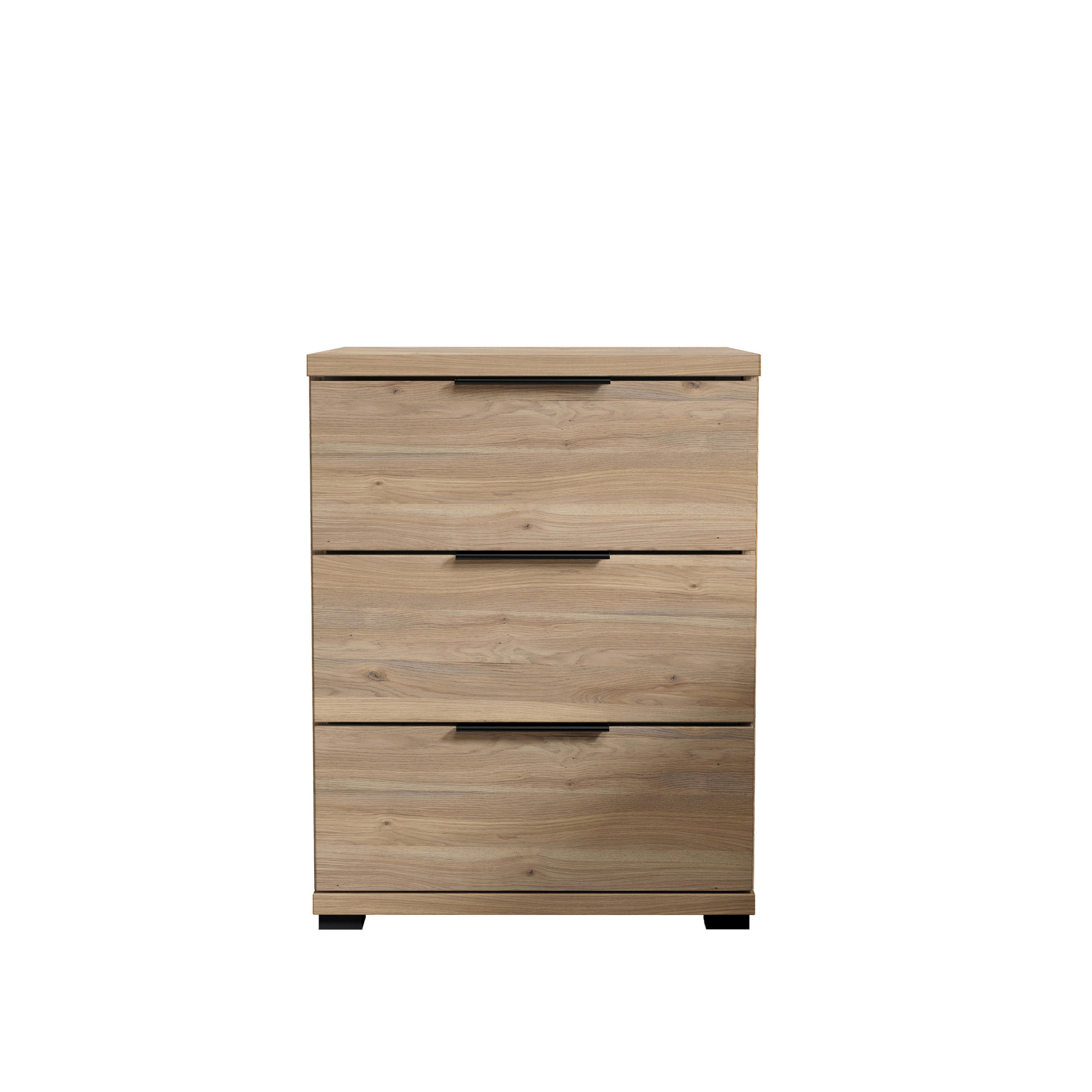 NOĆNI ORMARIĆ boje hrasta   - boje hrasta/crna, Moderno, drvni materijal/plastika (46/61/42cm)
