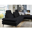 ECKSOFA in Echtleder Anthrazit  310/180 cm  - Anthrazit/Schwarz, Design, Leder/Metall (310/180cm) - Dieter Knoll