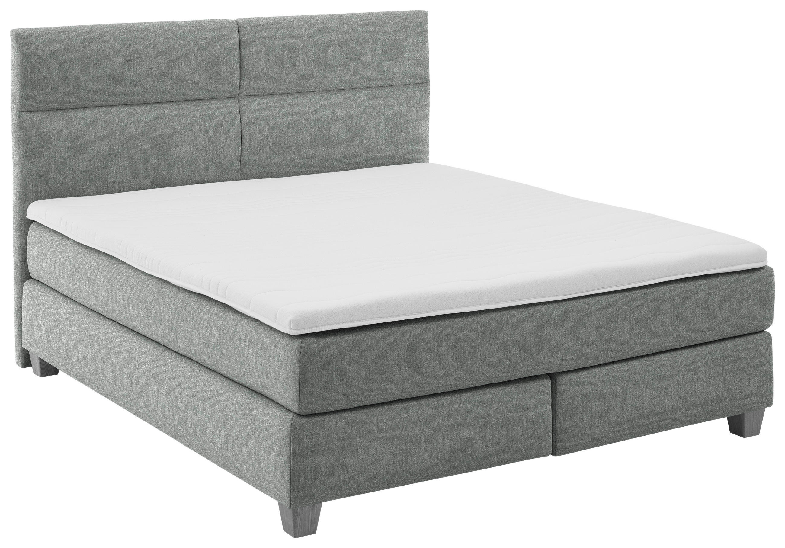 BOXSPRINGBETT 180/200 cm  in Grau  - Naturfarben/Grau, MODERN, Holz/Textil (180/200cm) - Beldomo - Sleep