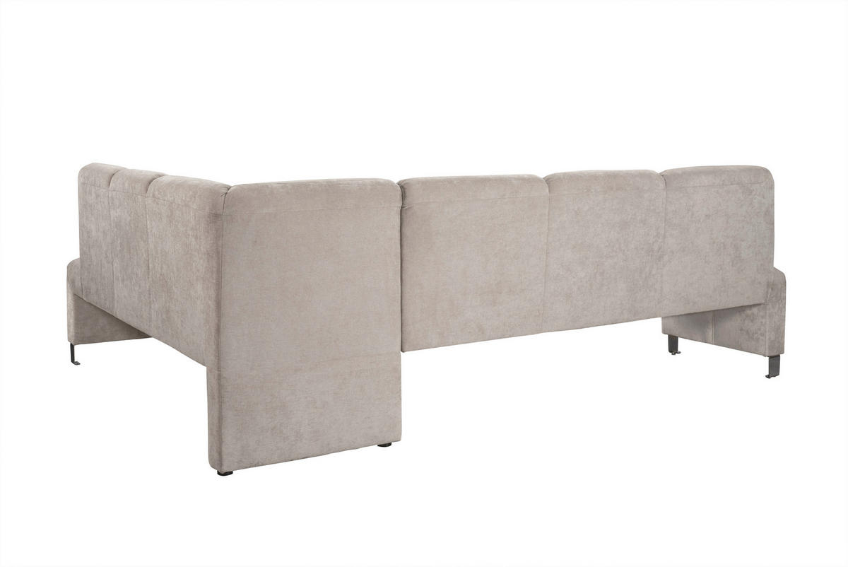 KLUPA KUTNA  boje pijeska  drvo, tekstil, drvni materijal      - srebrne boje/boje pijeska, Moderno, drvni materijal/drvo (263/198cm) - Livetastic
