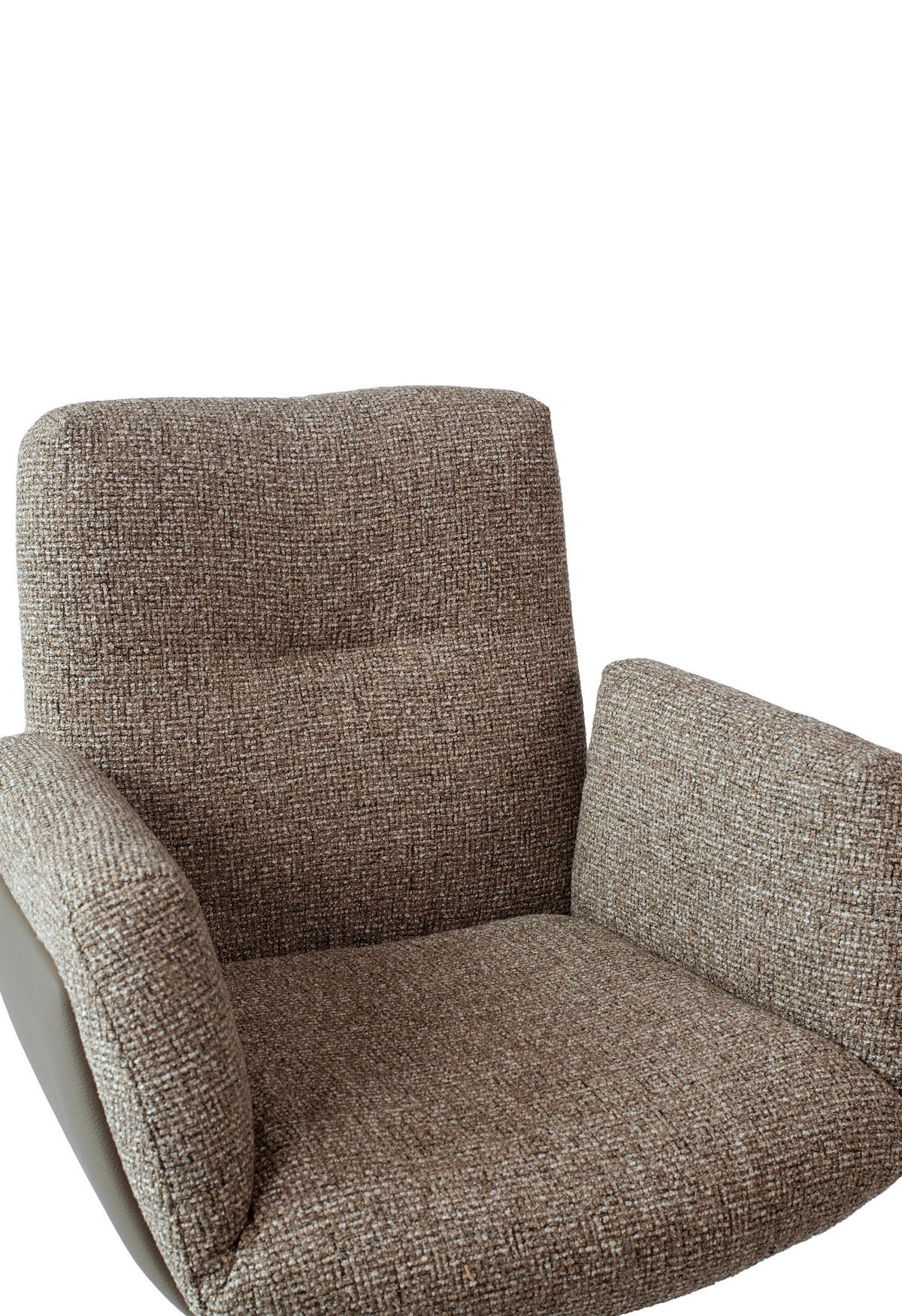 ARMLEHNSTUHL  Sitzfläche 360° drehbar, automatische Rückholfunktion Webstoff  Schwarz, Graubraun  - Graubraun/Schwarz, Design, Textil/Metall (62/89/66,5cm) - Johann Jakob