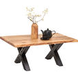 COUCHTISCH in Holz, Metall 115/70/45 cm  - Schwarz/Naturfarben, Design, Holz/Metall (115/70/45cm) - Ambia Home