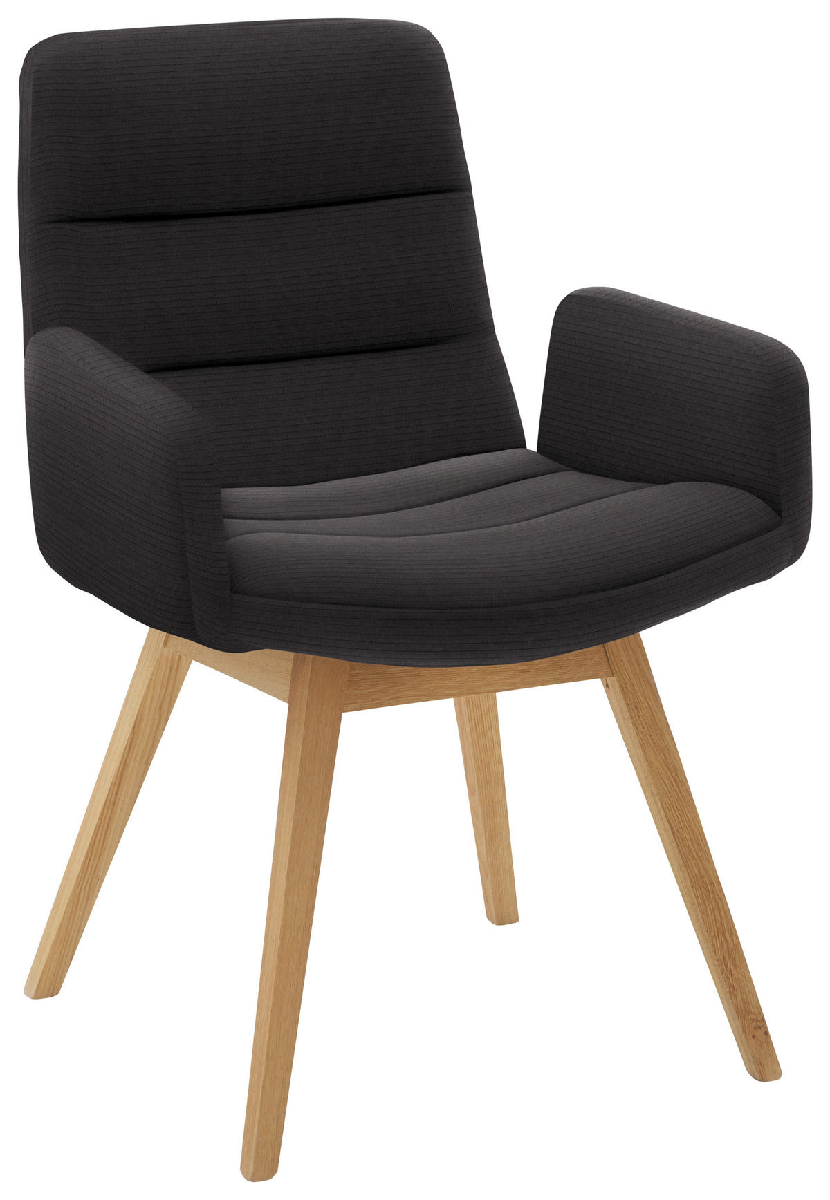 ARMLEHNSTUHL - Naturfarben/Mokka, Design, Holz/Textil (61cm) - Dieter Knoll