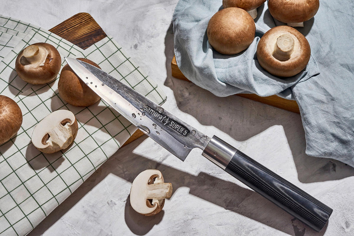 UNIVERZALNI NOŽ  SUPER 5        30 cm    jeklo - srebrne barve/črna, Basics, kovina/leseni material (30cm) - Samura