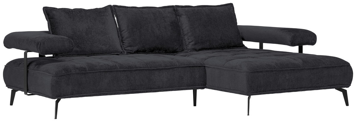 Freisteller von Welnova ECKSOFA Schwarz Webstoff.