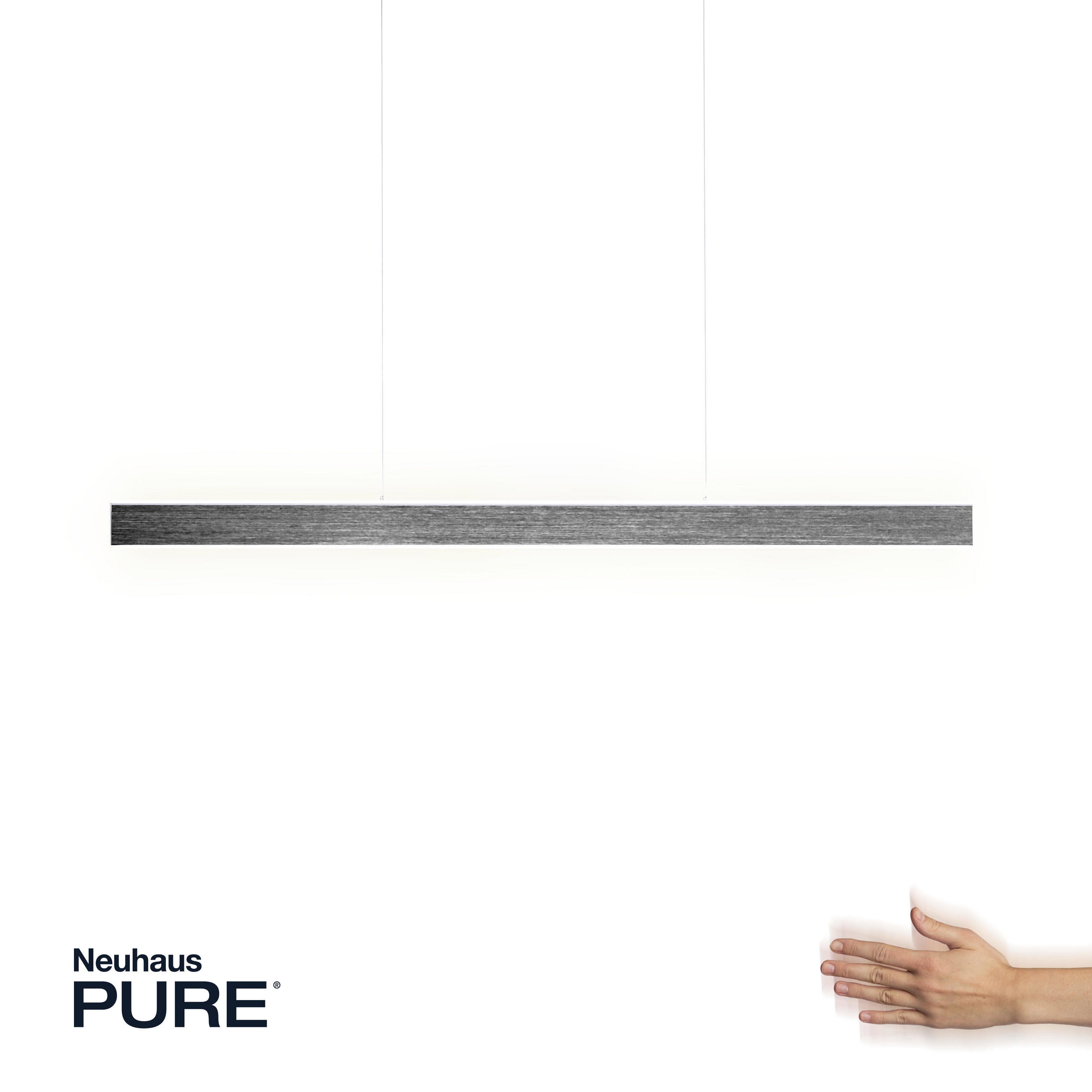 LED-HÄNGELEUCHTE 179/4,8/120-180 cm    - Anthrazit, Design, Kunststoff/Metall (179/4,8/120-180cm) - Neuhaus PURE
