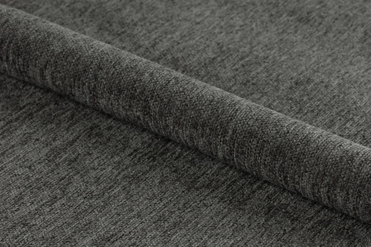 STUHL 2 Stück  in Stahl Flachgewebe  - Dunkelgrau/Schwarz, Trend, Textil/Metall (50/86/58cm) - MID.YOU