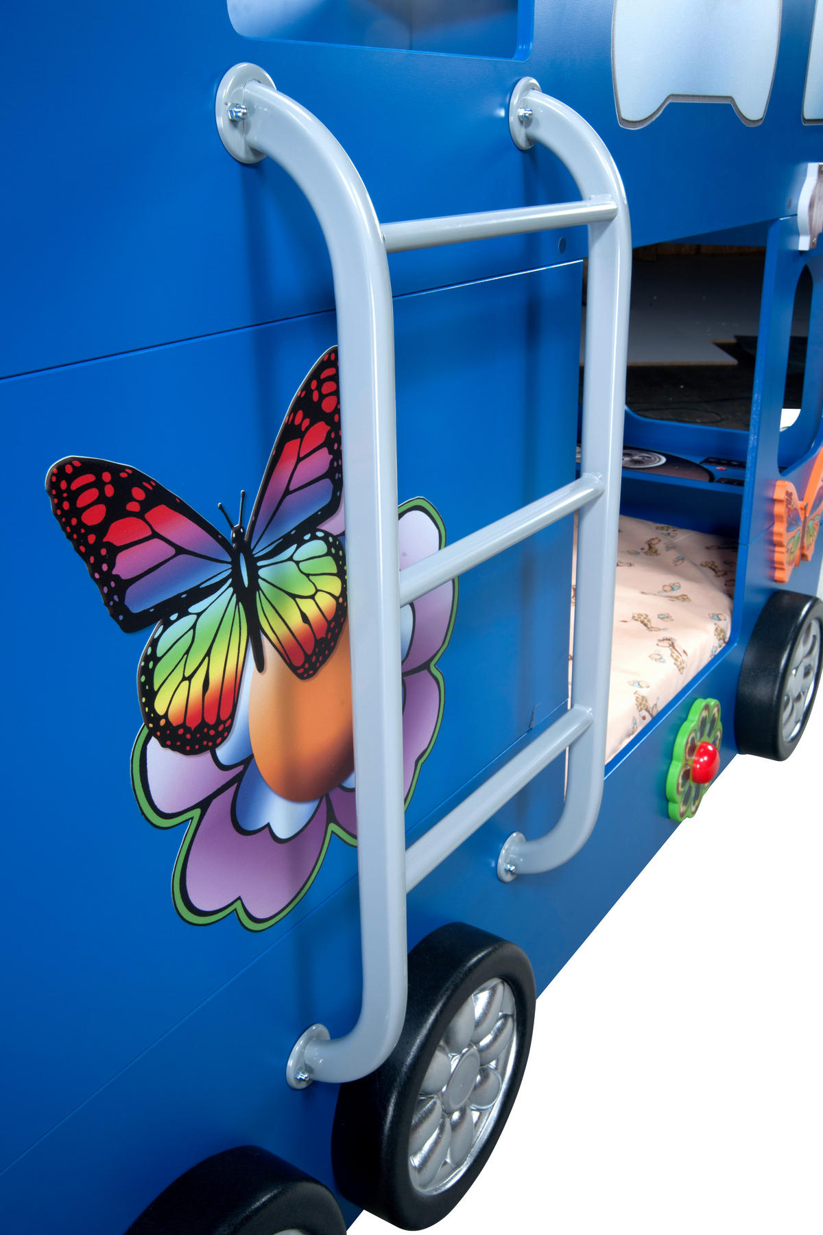 Autobett 90/190 cm  in Blau  - Blau/Weiß, LIFESTYLE, Holz/Holzwerkstoff (90/190cm) - Livetastic