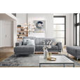 ECKSOFA in Webstoff Grau  - Chromfarben/Grau, Design, Textil/Metall (187/260cm) - Xora