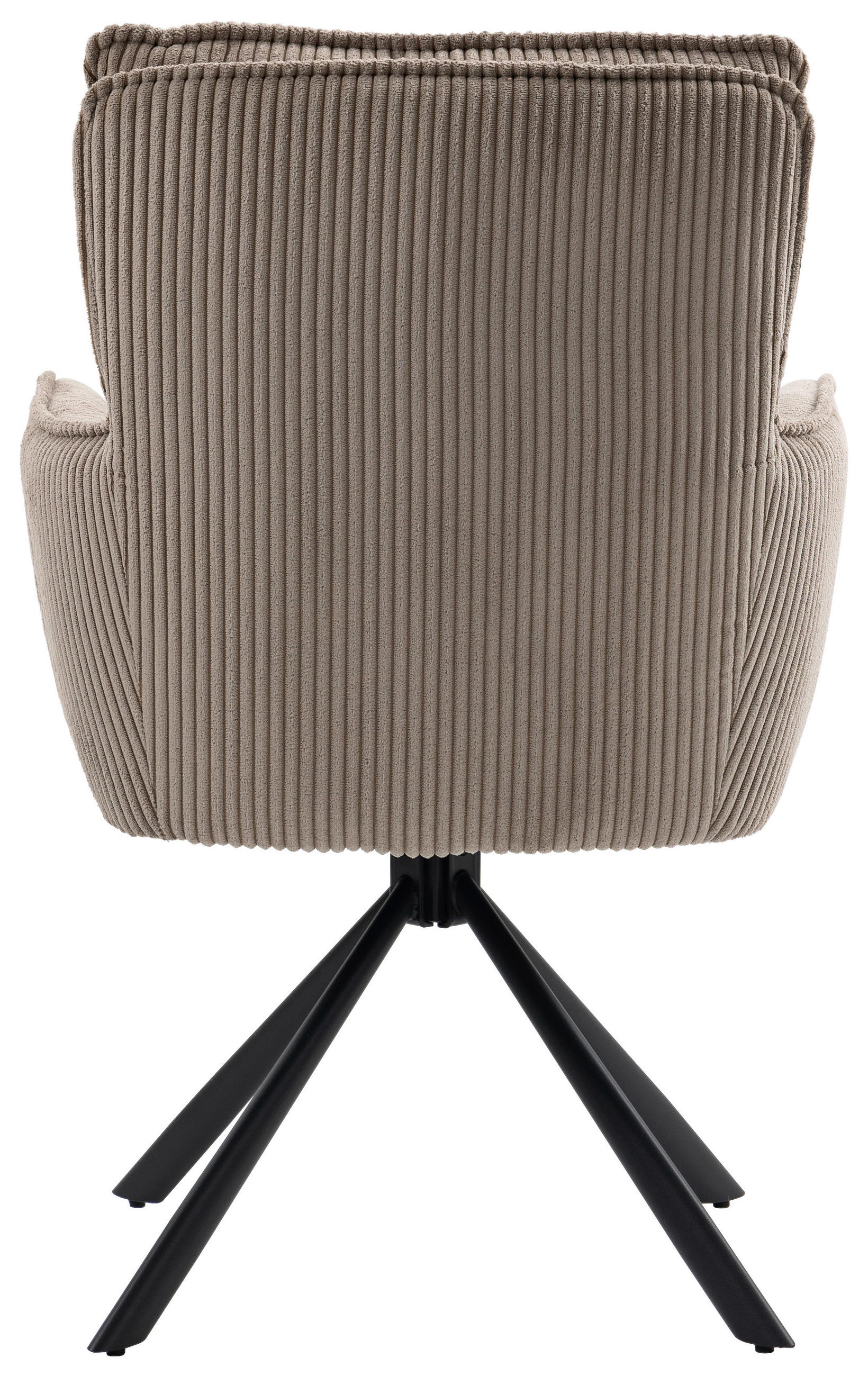 ARMLEHNSTUHL  in Eisen Cord  - Hellgrau/Schwarz, Design, Textil/Metall (62/95/67cm) - Novel