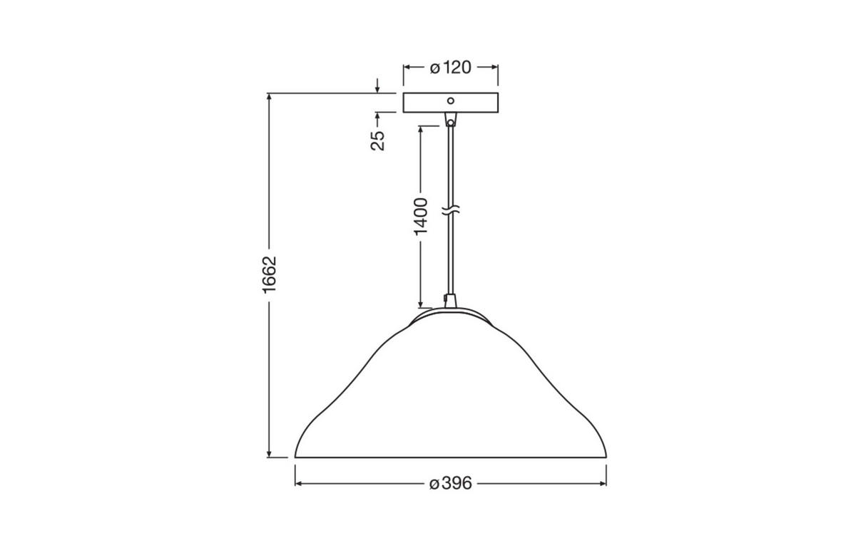 PENDELLEUCHTE 39,6/166,2 cm  - Trend, Papier/Metall (39,6/166,2cm) - Ledvance