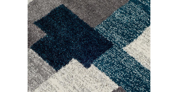WEBTEPPICH 120/170 cm Astor Grid Grau, Petrol  - Petrol/Grau, KONVENTIONELL, Textil (120/170cm) - Novel