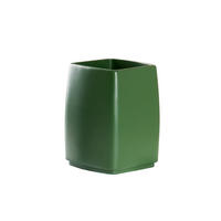 ZAHNPUTZBECHER Kunststoff  - Dunkelgrün, Basics, Kunststoff (7,7/10,7/7,5cm) - Sadena
