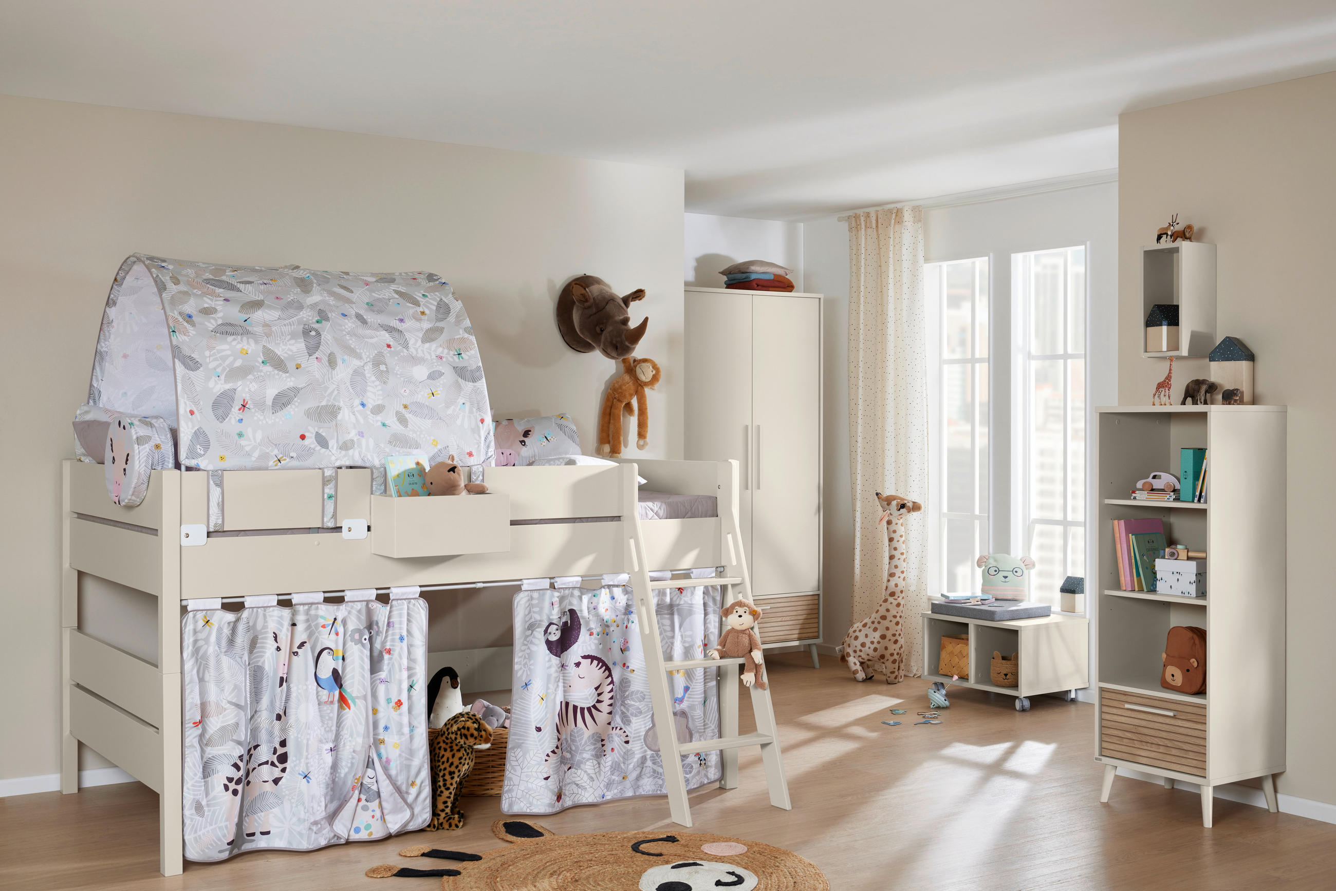 HOCHBETT 120/200 cm Beige Grau  - Beige/Grau, KONVENTIONELL, Holzwerkstoff (120/200cm) - Paidi