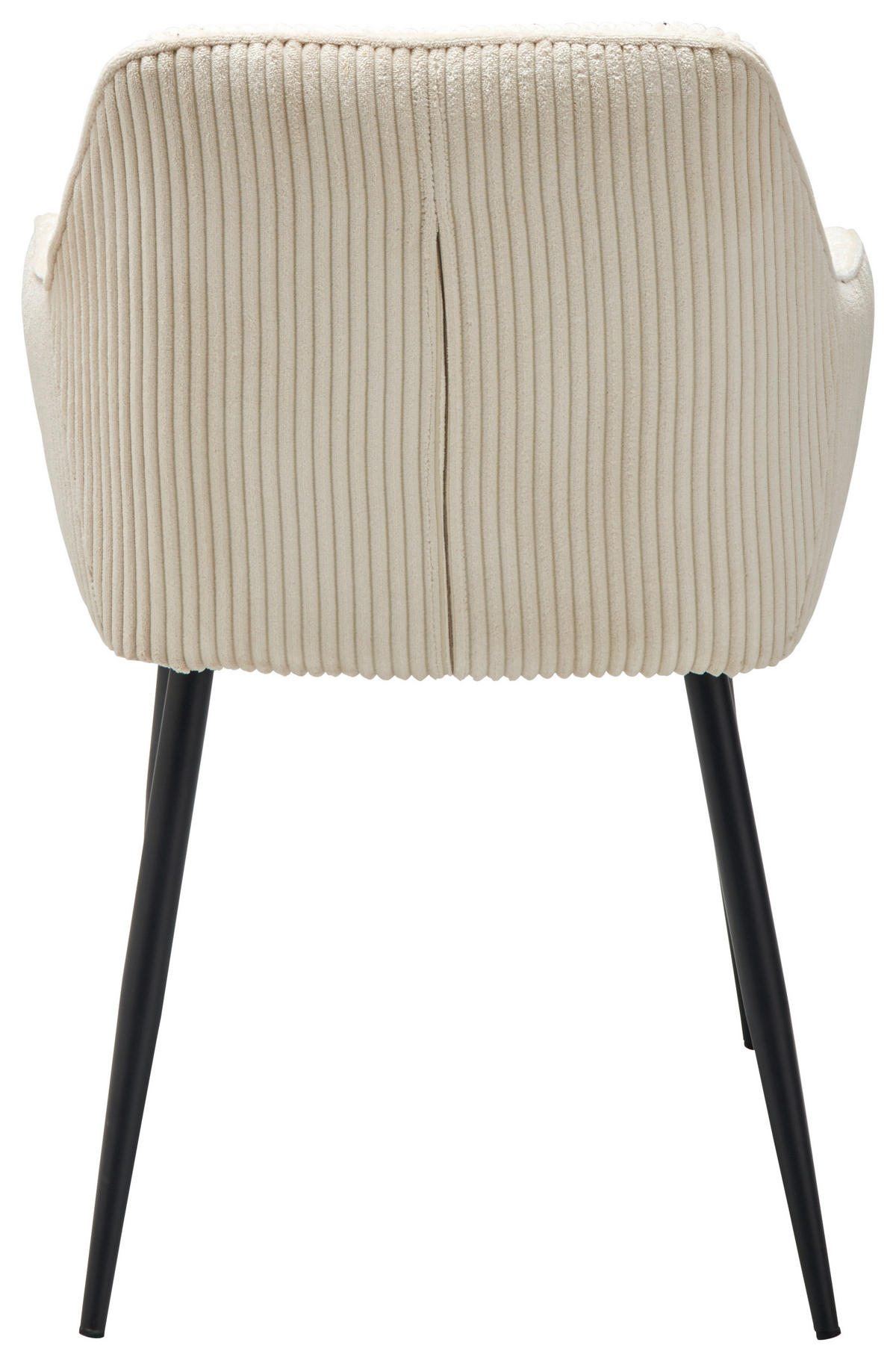 ARMLEHNSTUHL  in Eisen Cord  - Beige/Schwarz, Lifestyle, Textil/Metall (56/83/62cm) - MID.YOU