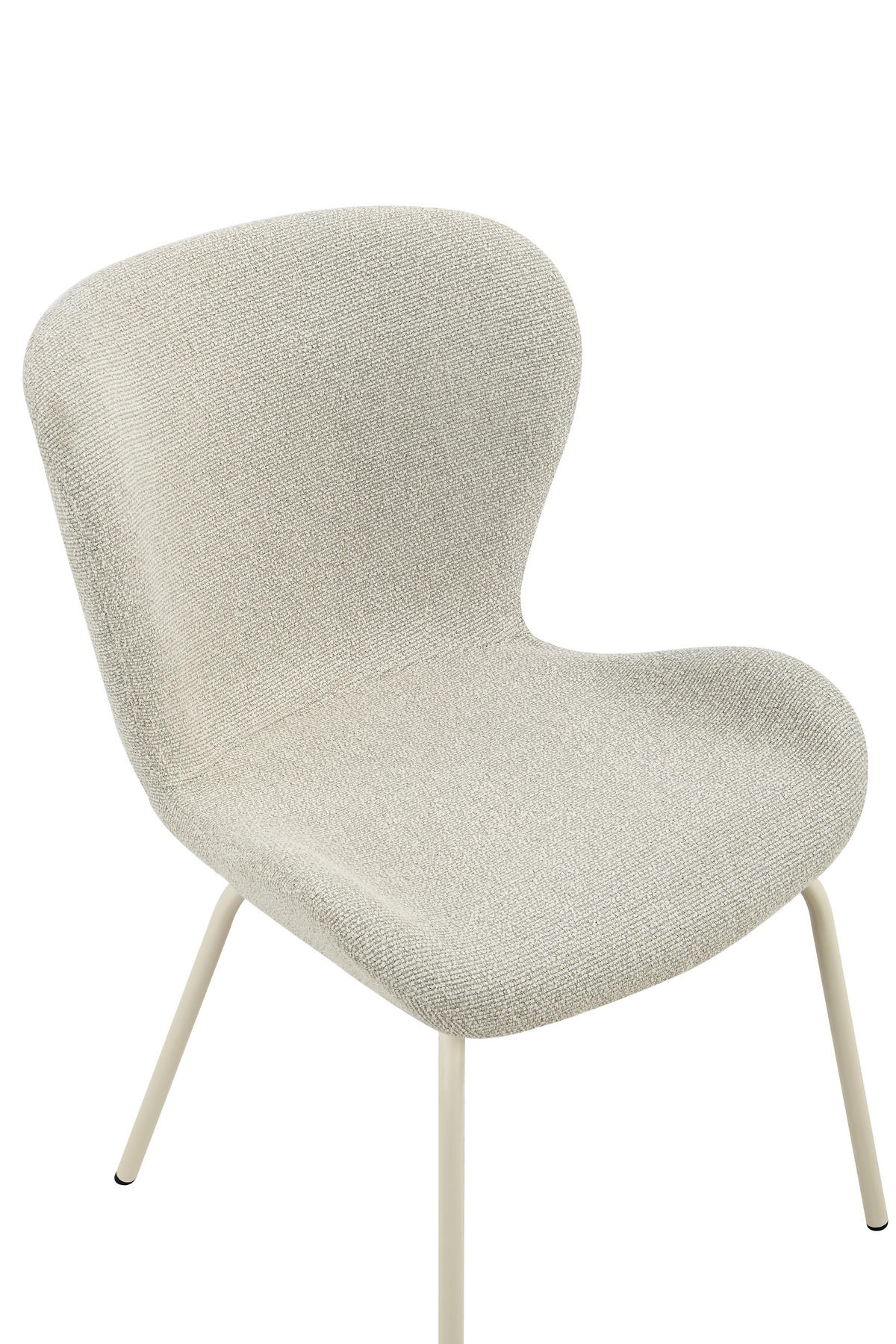 STUHL-SET 2 Stück  in Stahl Webstoff  - Beige/Creme, MODERN, Textil/Metall (50/83,5/60cm) - MID.YOU