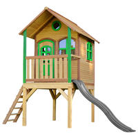 SPIELHAUS 318/272/191 cm  - Braun/Grau, KONVENTIONELL, Holz (318/272/191cm) - Ambia Garden