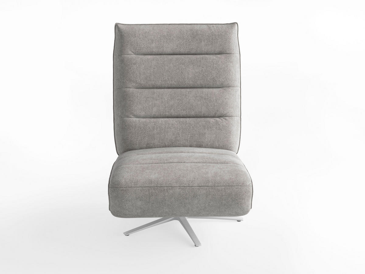 RELAXAČNÉ KRESLO, textil, sivá - sivá/strieborná, Basics, kov/textil (80/109/98cm) - Sit & More