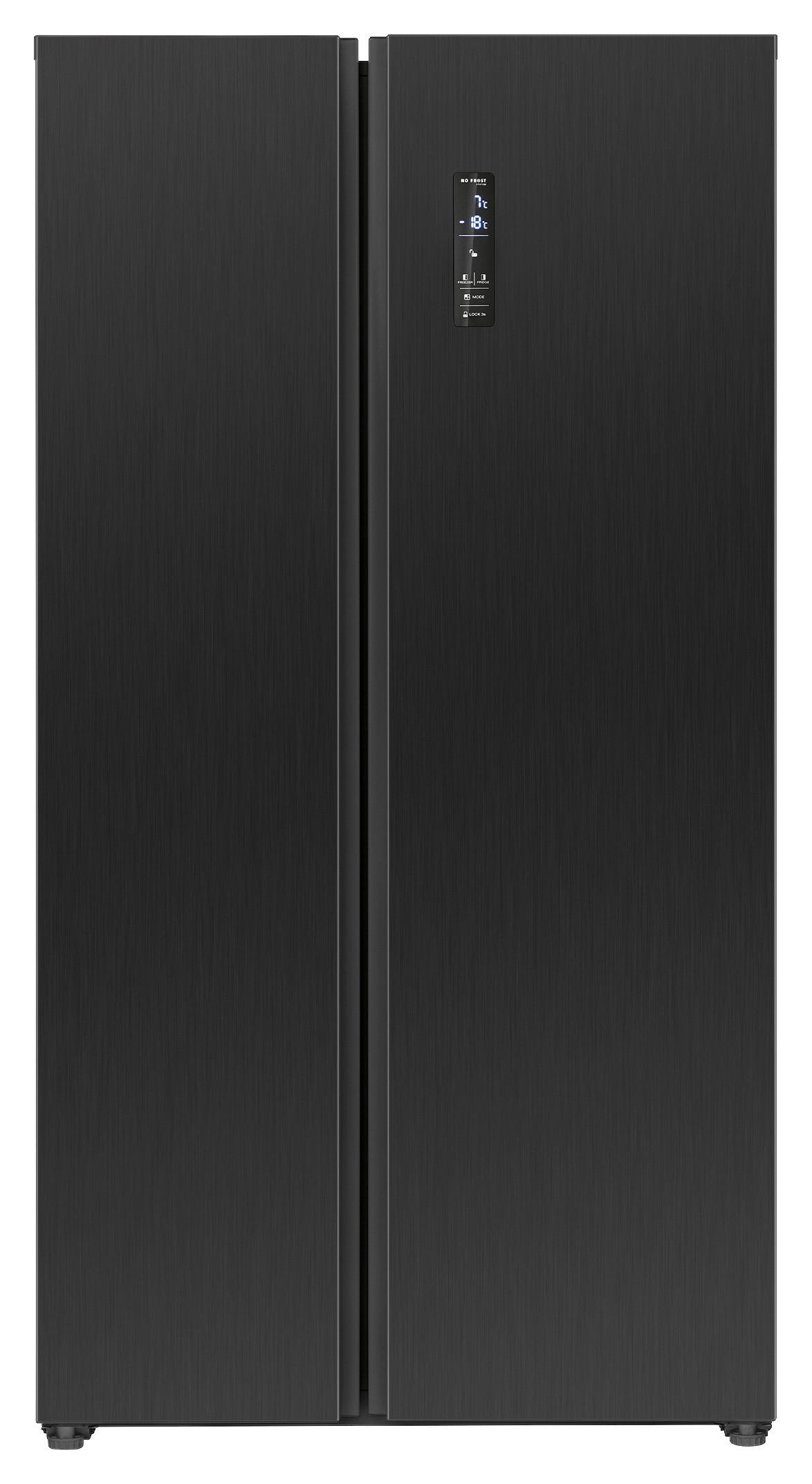 SIDE-BY-SIDE 90/177/59 cm SBS 7344 six 90cm E 442L  - Schwarz, Basics, Kunststoff (90/177/59cm) - Bomann