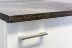MINIKÜCHE 150,5 cm   in Weiß  - Graubraun/Alufarben, KONVENTIONELL, Kunststoff (150,5cm) - FlexWell