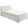 BOX-ÁGY 120/200 cm  bézs  - bézs/fekete, Modern, műanyag/faalapú anyag (120/200cm) - MID.YOU
