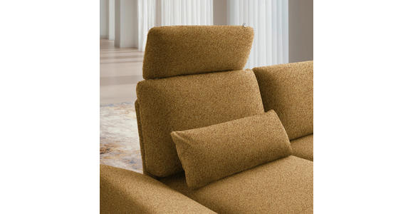 ECKSOFA  in Flachgewebe Currygelb  155/234 cm  - Currygelb/Schwarz, Design, Textil/Metall (155/234cm) - Dieter Knoll