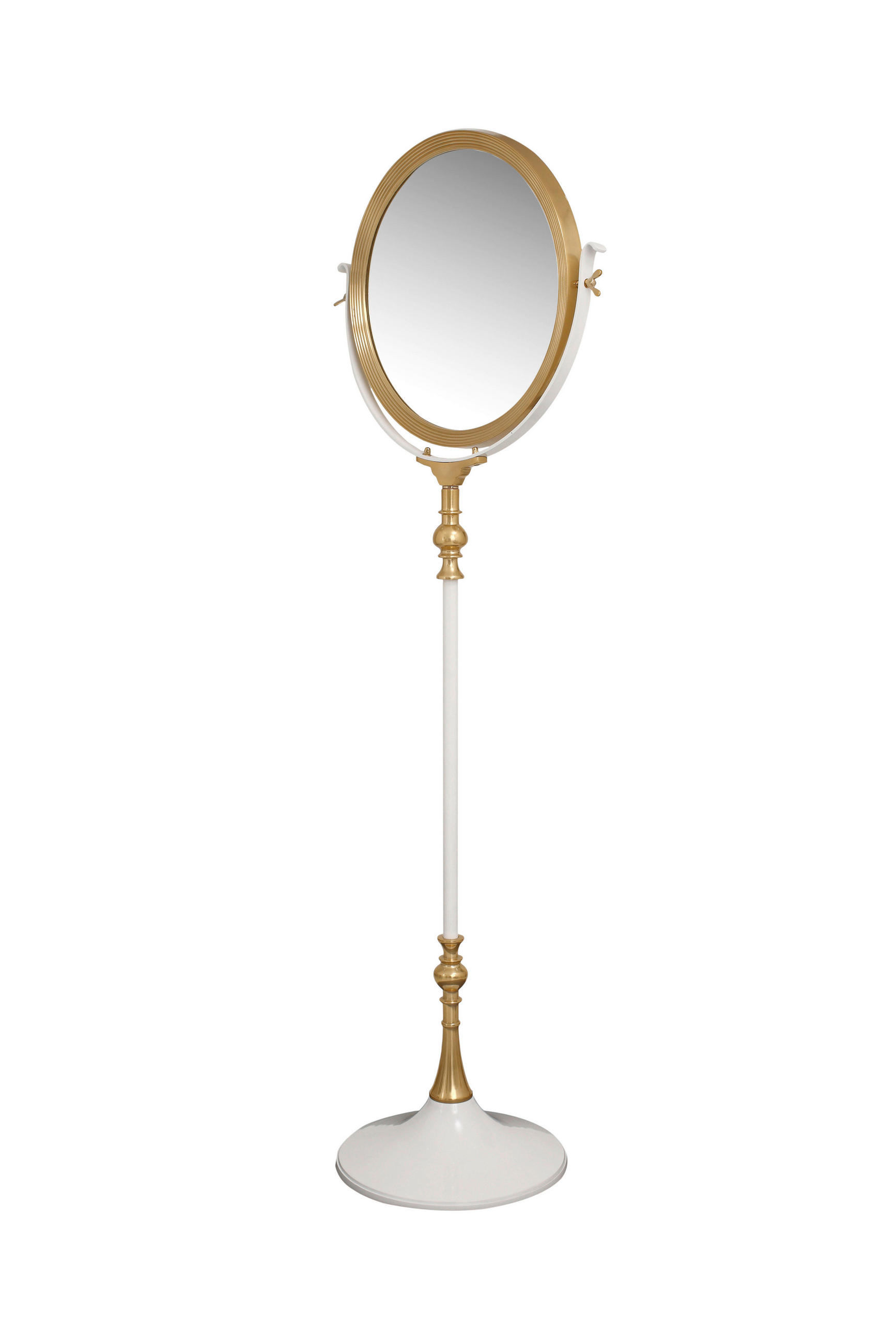 STANDSPIEGEL 62/173/40 cm  - Weiss, Lifestyle, Glas/Metall (62/173/40cm) - Kayoom