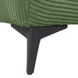 ECKSOFA in Cord Olivgrün  311/176 cm  - Schwarz/Olivgrün, KONVENTIONELL, Textil/Metall (311/176cm) - Carryhome