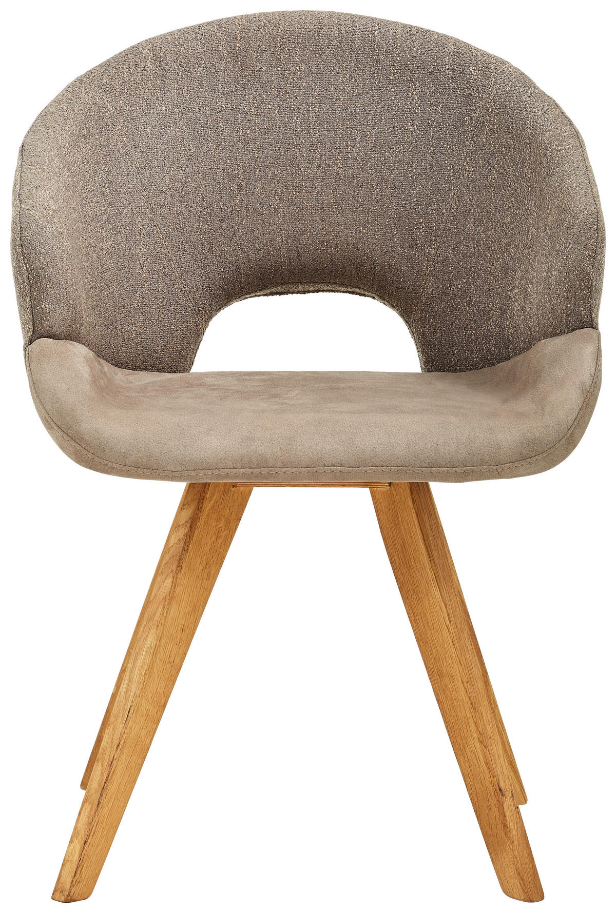 ARMLEHNSTUHL  in Webstoff, Flachgewebe  - Eichefarben/Creme, Design, Textil (58/83/59cm) - Linea Natura