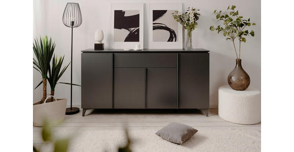 SIDEBOARD 177/92/40 cm  - Schieferfarben/Anthrazit, KONVENTIONELL, Holzwerkstoff/Kunststoff (177/92/40cm) - Carryhome