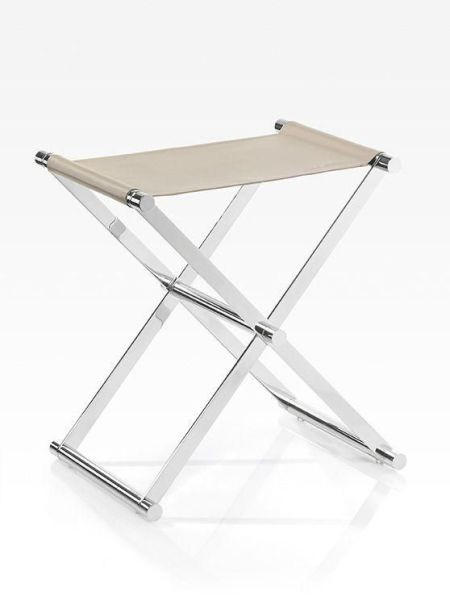 KLAPPHOCKER Grau, Chromfarben  - Chromfarben/Grau, Design, Metall (34,5/45/45cm) - Joop!