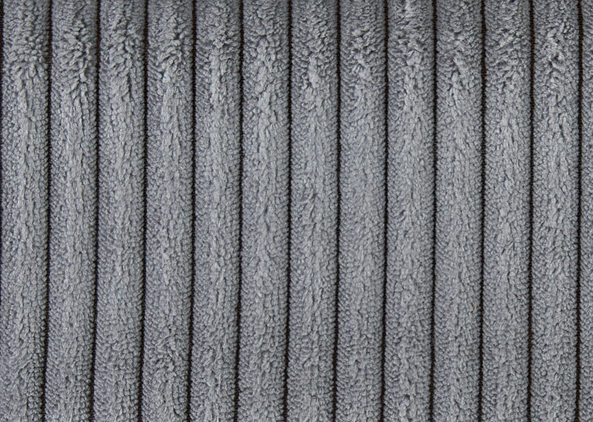 ECKSOFA Dunkelgrau Cord  - Dunkelgrau/Schwarz, KONVENTIONELL, Textil/Metall (258/168cm) - Carryhome