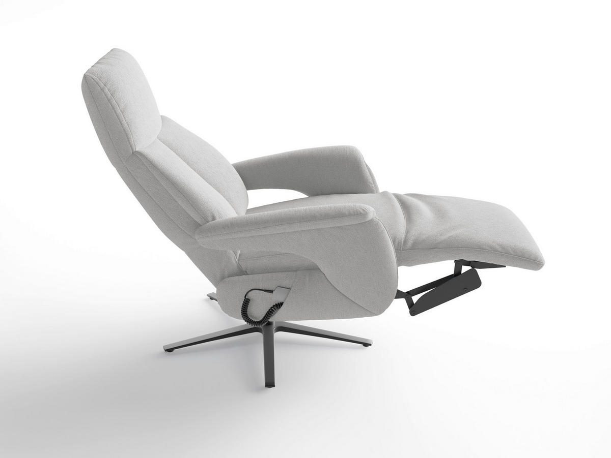 RELAXSESSEL Textil Silberfarben  - Silberfarben/Schwarz, Basics, Textil/Metall (75/110/85cm) - Sit & More