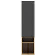 REGALELEMENT Graphitfarben, Eichefarben  135/33/40 cm  - Eichefarben/Graphitfarben, MODERN, Holzwerkstoff (135/33/40cm) - Carryhome