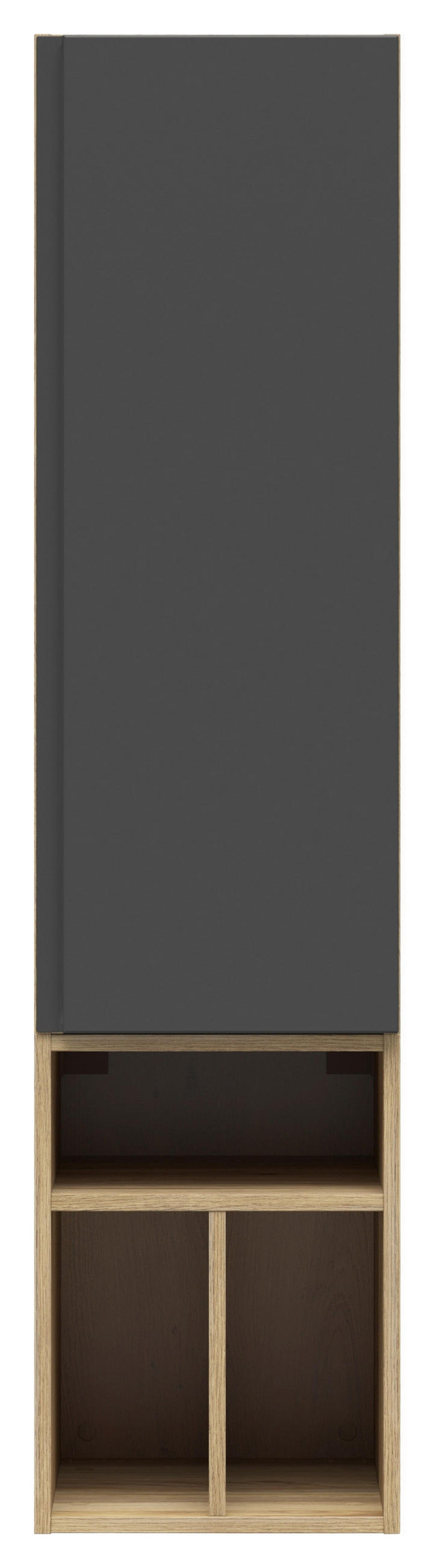REGALELEMENT  135/33/40 cm Graphitfarben, Eichefarben  - Eichefarben/Graphitfarben, Modern, Holzwerkstoff (135/33/40cm) - Carryhome